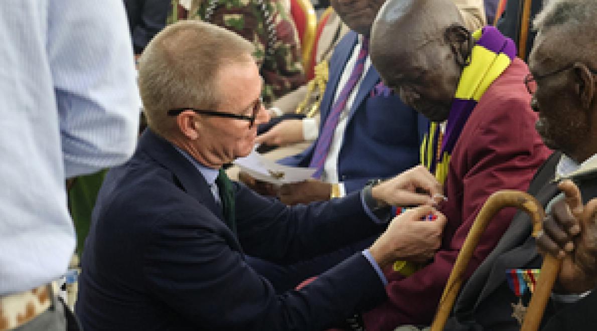 British High Commissioner to Kenya, Neil Wigan, presented replacement medals to 15 veterans from Western Kenya region who served in the British Army during World War II.
